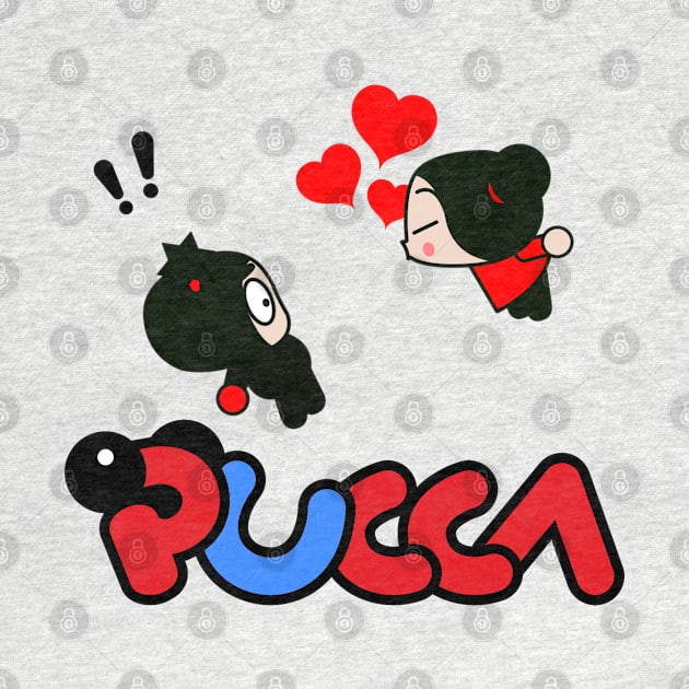 Pucca in love with Garu by Celestial Crafts